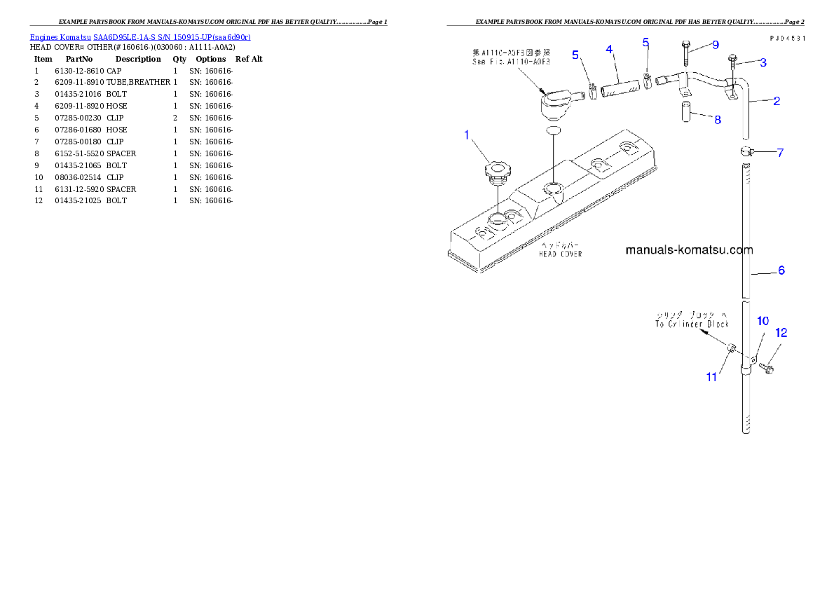 Protected: SAA6D95LE-1A-S S/N 150915-UP Partsbook