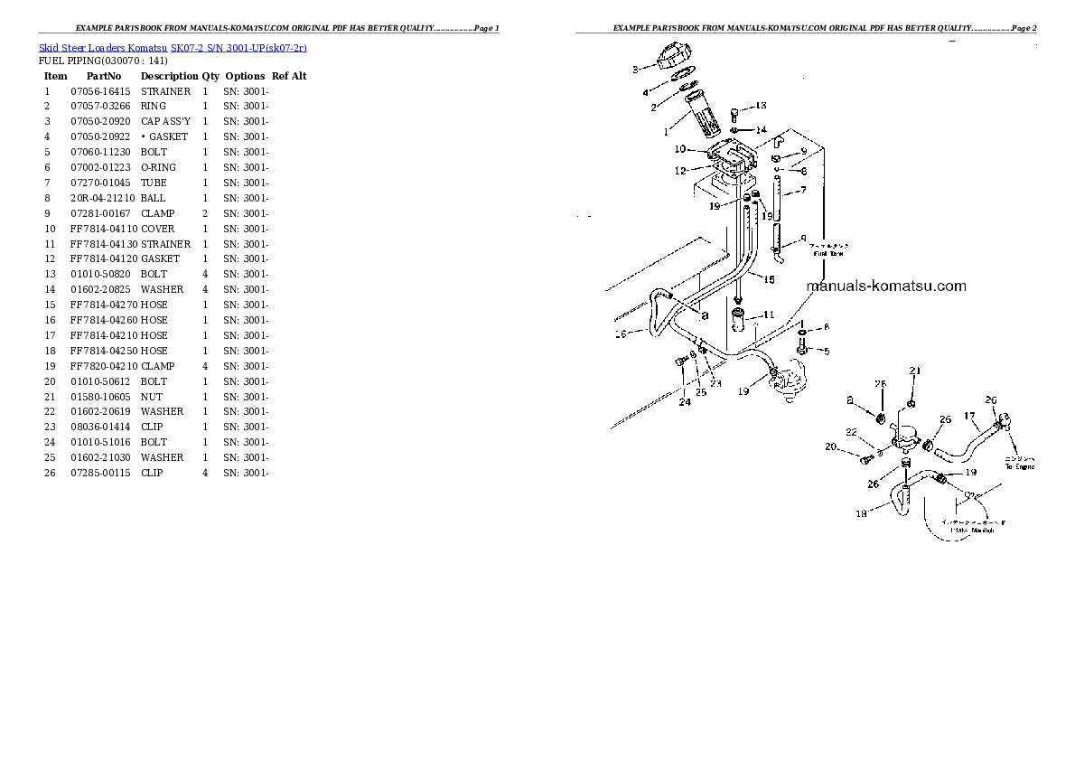 Protected: SK07-2 S/N 3001-UP Partsbook