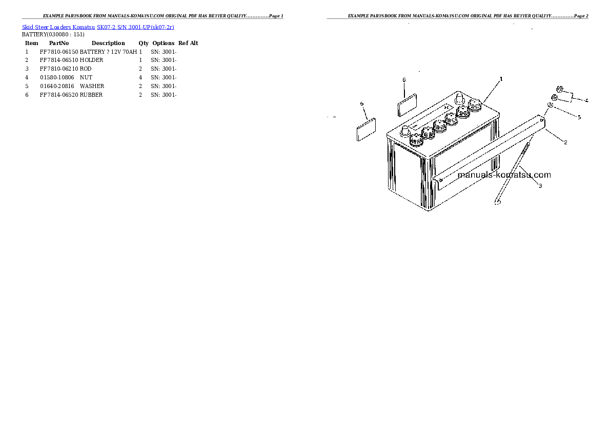 Protected: SK07-2 S/N 3001-UP Partsbook