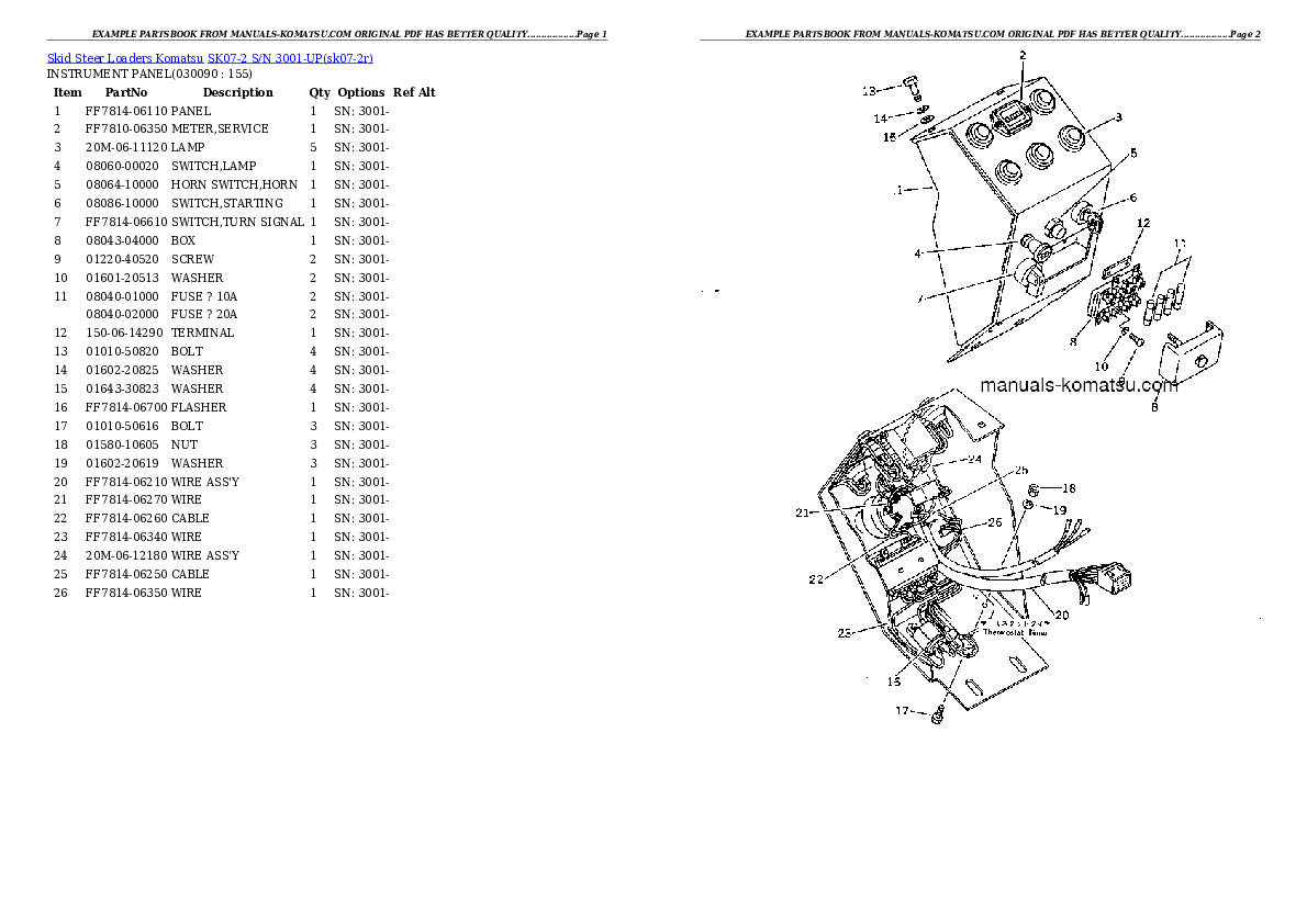 Protected: SK07-2 S/N 3001-UP Partsbook