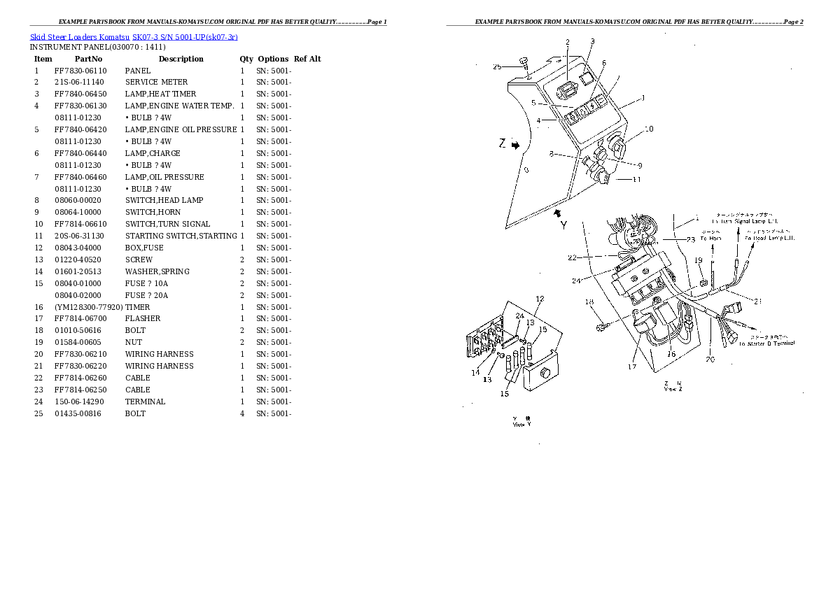 Protected: SK07-3 S/N 5001-UP Partsbook