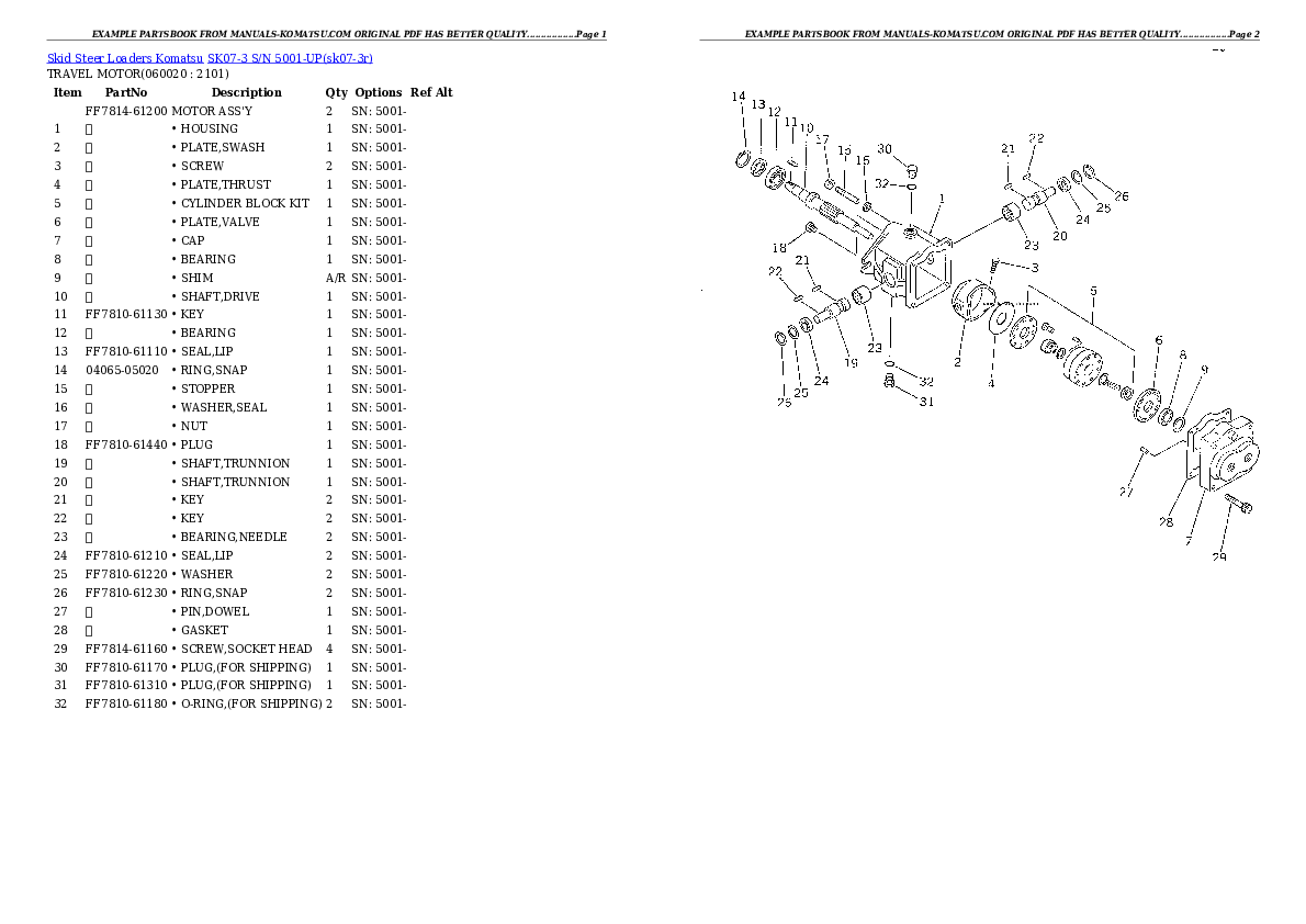Protected: SK07-3 S/N 5001-UP Partsbook