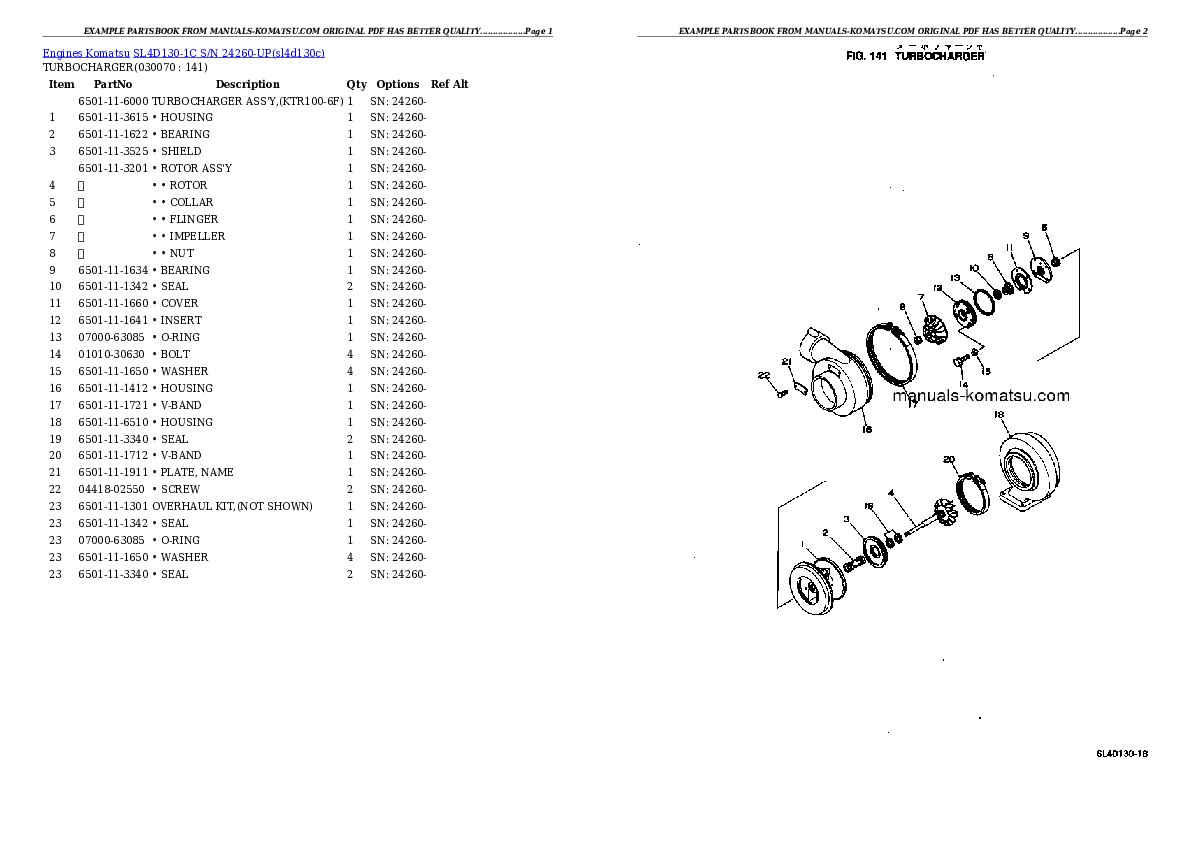 Protected: SL4D130-1C S/N 24260-UP Partsbook