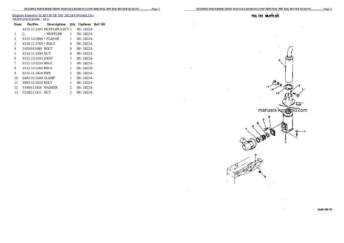 Protected: SL4D130-1B S/N 24224-UP Partsbook