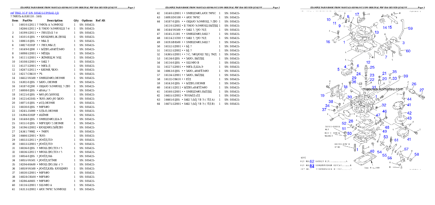 Protected: TB42-1C-F S/N S05425-UP Partsbook