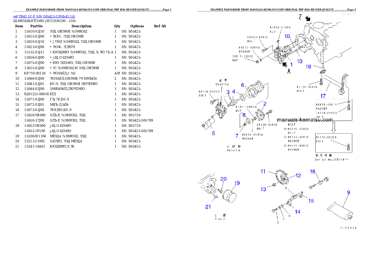 Protected: TB42-1C-F S/N S05425-UP Partsbook
