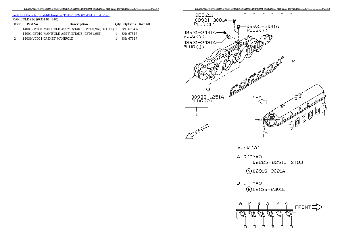 Protected: TB45-1 S/N 67547-UP Partsbook