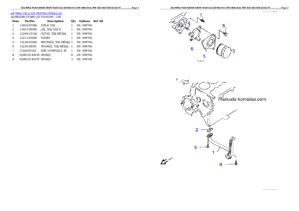 Protected: TB45-191-A S/N 099706-UP Partsbook