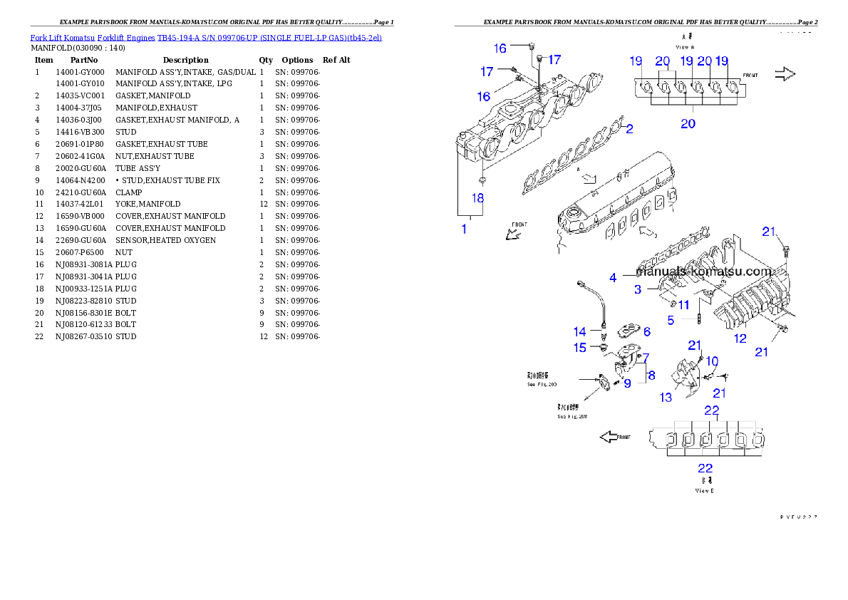 Protected: TB45-194-A S/N 099706-UP (SINGLE FUEL-LP GAS) Partsbook