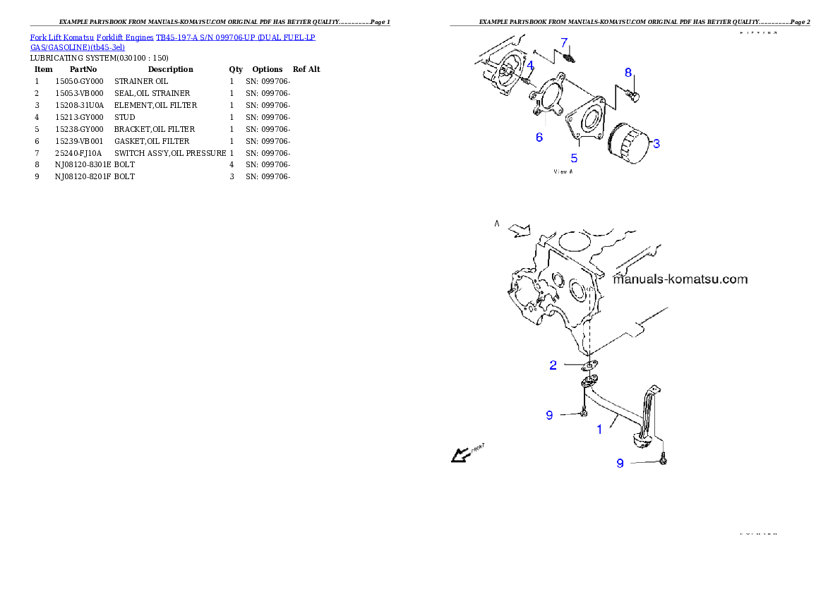Protected: TB45-197-A S/N 099706-UP (DUAL FUEL-LP GAS/GASOLINE) Partsbook