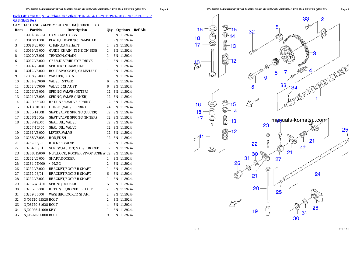 Protected: TB45-1-54-A S/N 113924-UP (SINGLE FUEL-LP GAS) Partsbook