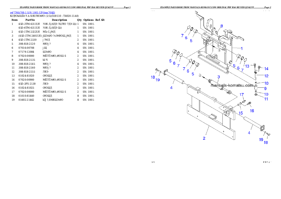 Protected: TMA708-1 S/N 1001-UP Partsbook