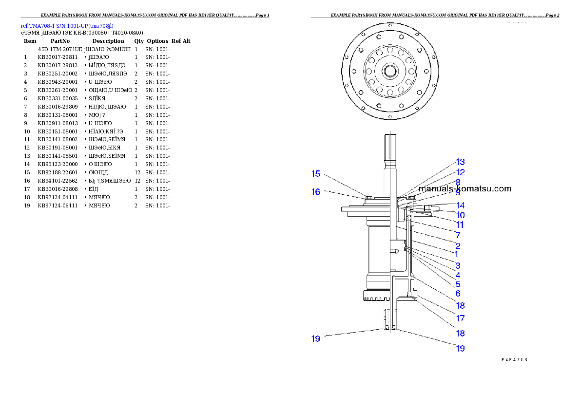 Protected: TMA708-1 S/N 1001-UP Partsbook