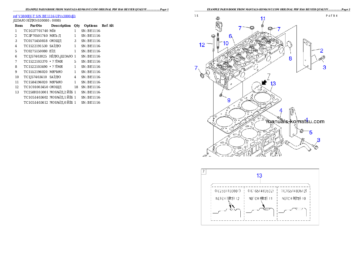Protected: V3800DI-T S/N BE1116-UP Partsbook