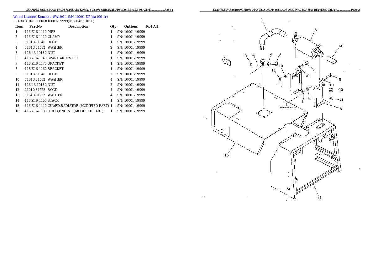 Protected: WA100-1 S/N 10001-UP (Overseas Version) Partsbook