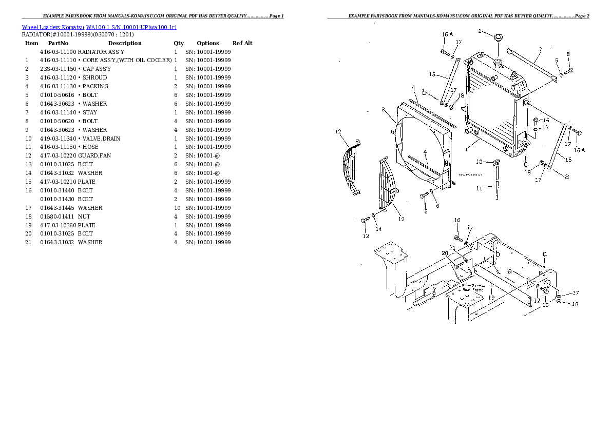 Protected: WA100-1 S/N 10001-UP (Overseas Version) Partsbook