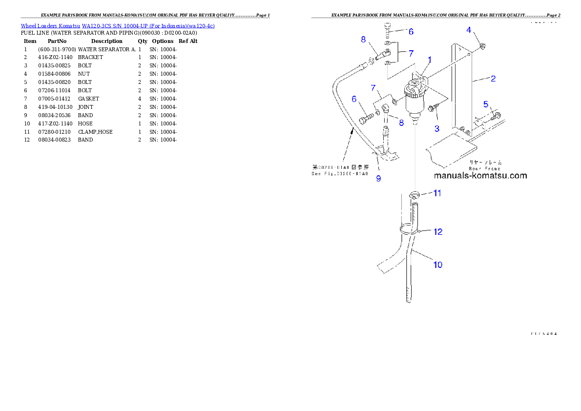 Protected: WA120-3CS S/N 10004-UP (For Indonesia) Partsbook