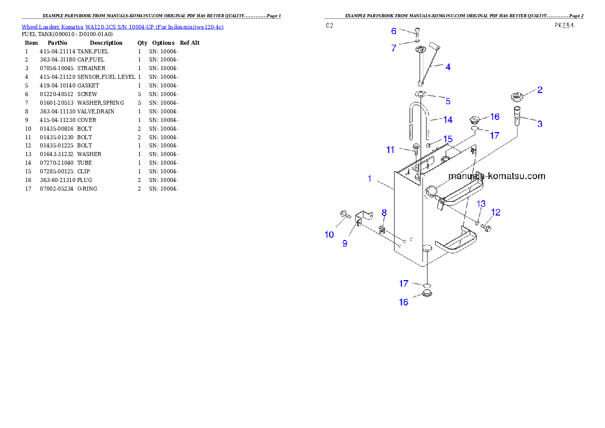 Protected: WA120-3CS S/N 10004-UP (For Indonesia) Partsbook