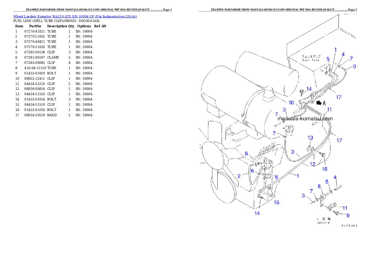Protected: WA120-3CS S/N 10004-UP (For Indonesia) Partsbook