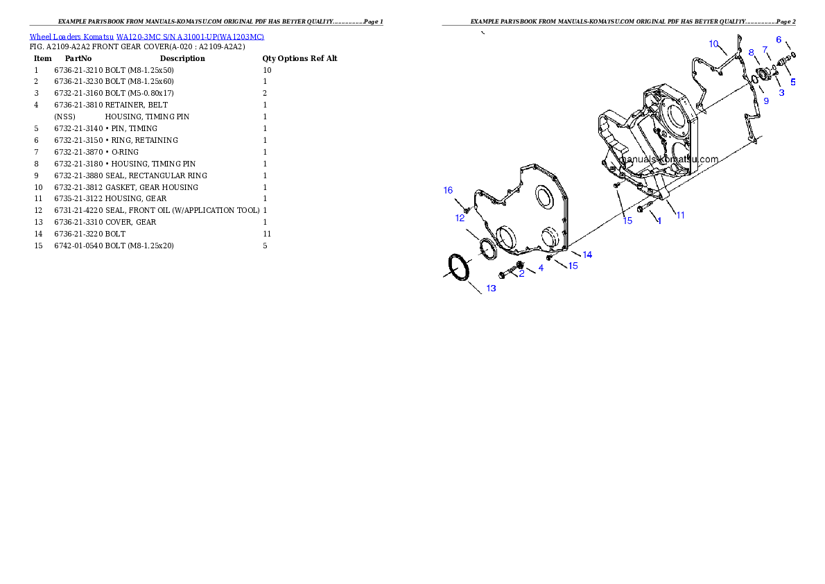 Protected: WA120-3MC S/N A31001-UP Partsbook