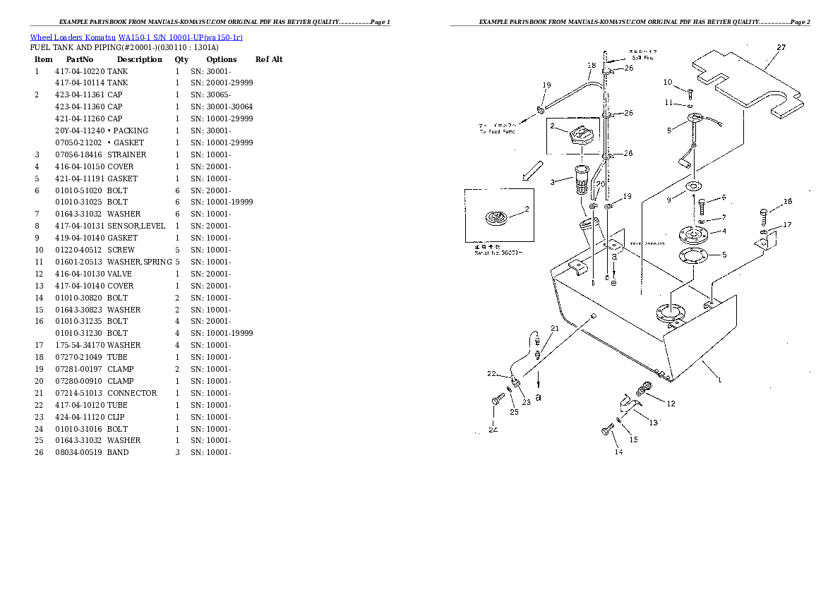 Protected: WA150-1 S/N 10001-UP Partsbook