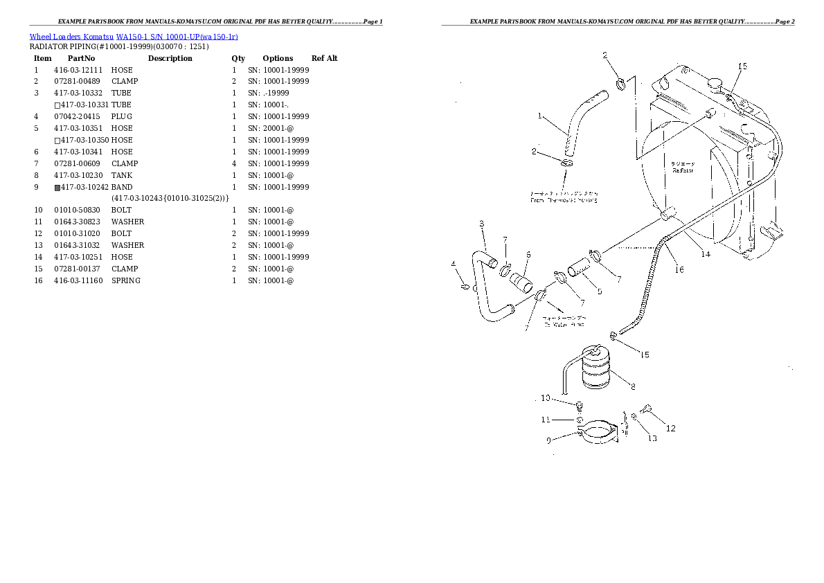 Protected: WA150-1 S/N 10001-UP Partsbook