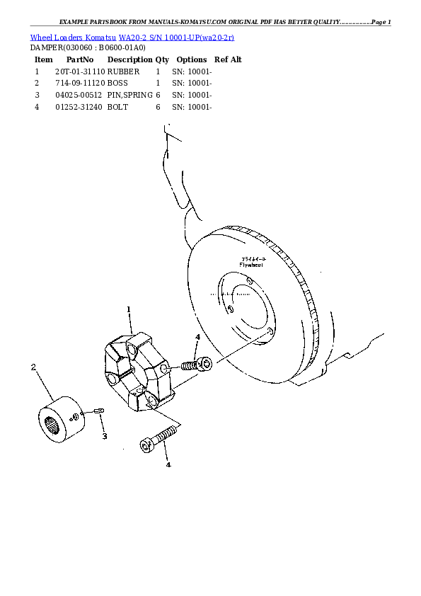 Protected: WA20-2 S/N 10001-UP Partsbook