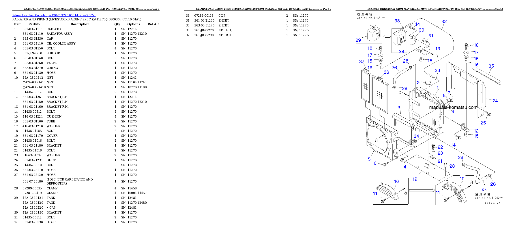 Protected: WA20-2 S/N 10001-UP Partsbook