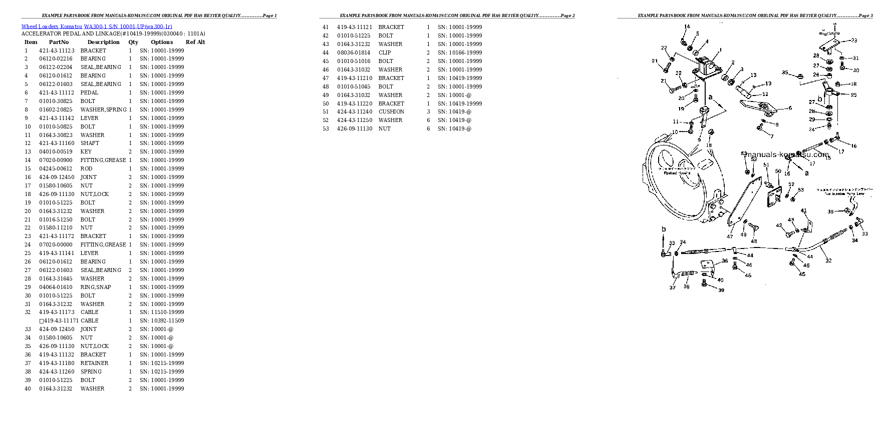 Protected: WA300-1 S/N 10001-UP Partsbook