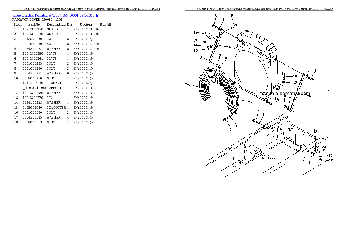 Protected: WA300-1 S/N 10001-UP Partsbook