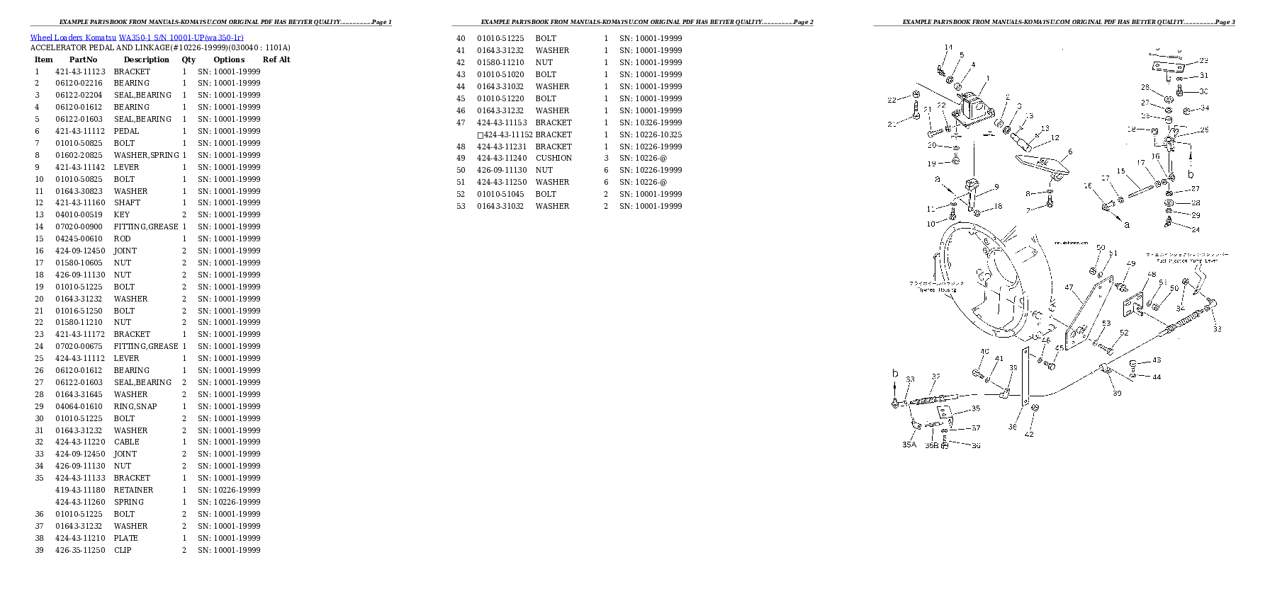 Protected: WA350-1 S/N 10001-UP Partsbook