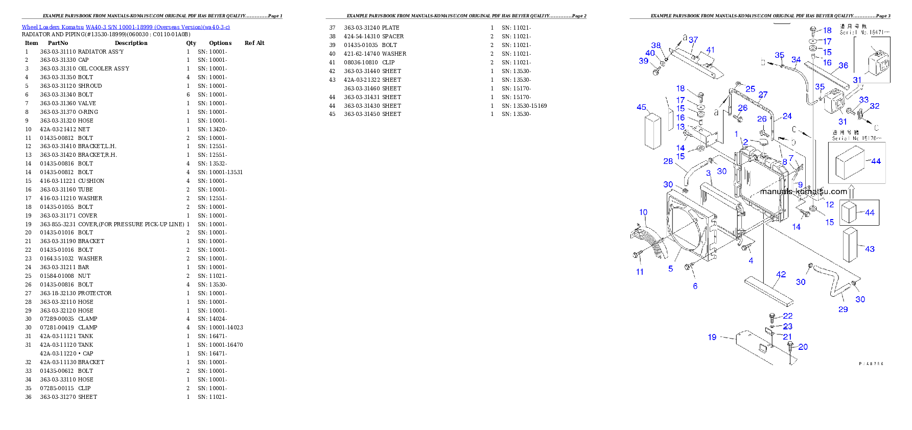 Protected: WA40-3 S/N 10001-18999 (Overseas Version) Partsbook