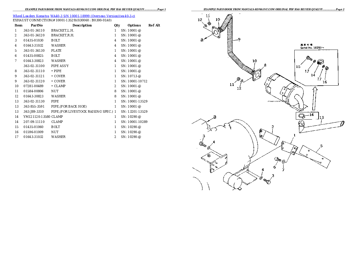 Protected: WA40-3 S/N 10001-18999 (Overseas Version) Partsbook
