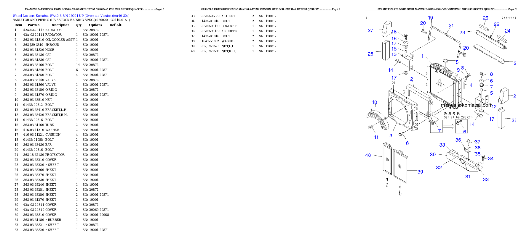 Protected: WA40-3 S/N 19001-UP (Overseas Version) Partsbook