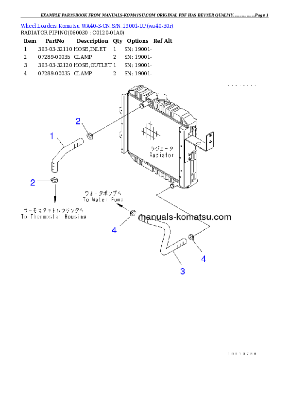 Protected: WA40-3-CN S/N 19001-UP Partsbook