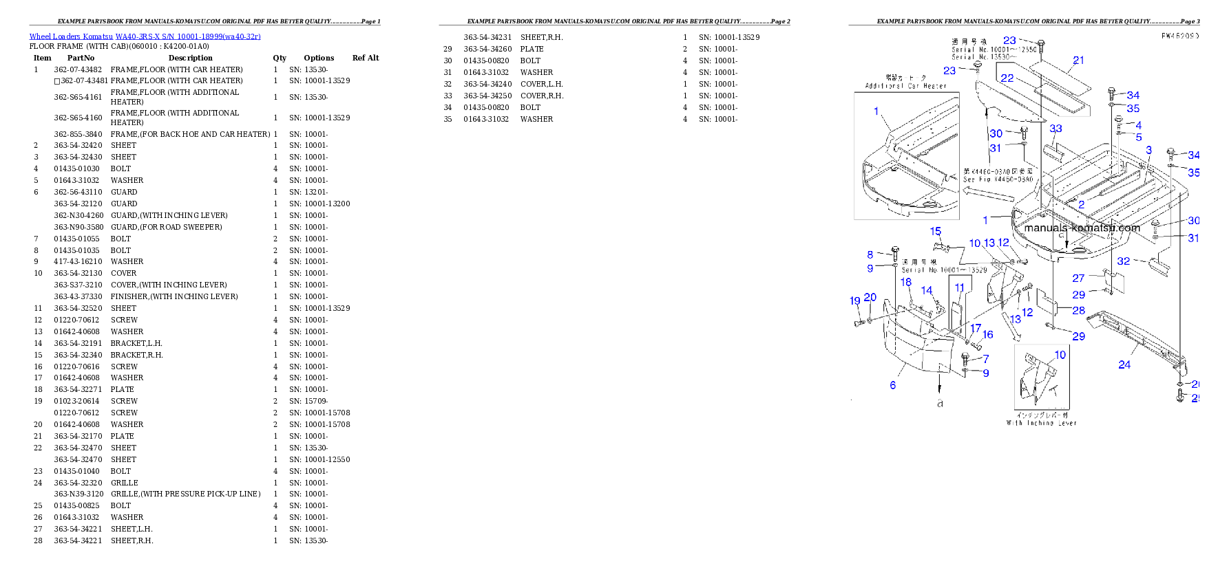Protected: WA40-3RS-X S/N 10001-18999 Partsbook