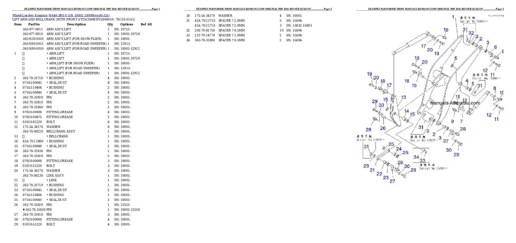 Protected: WA40-3RS-X S/N 10001-18999 Partsbook