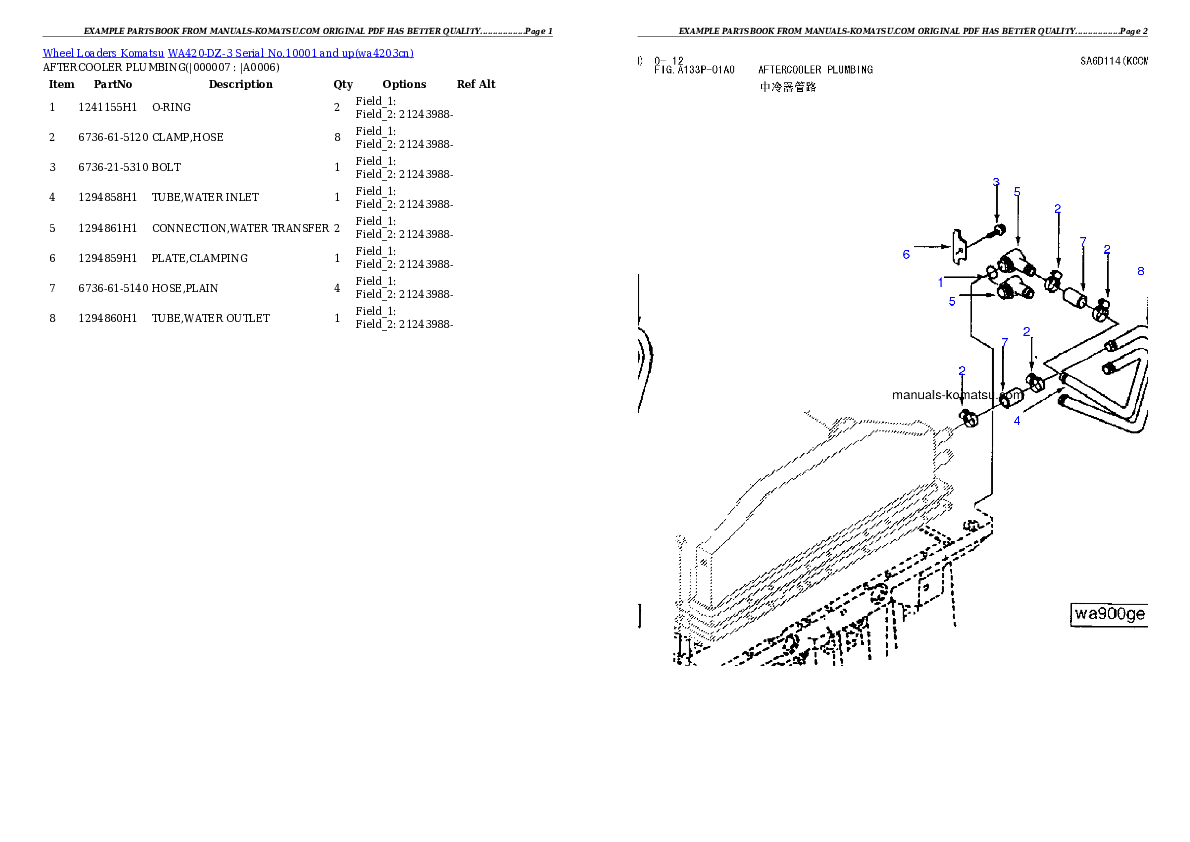 Protected: WA420-DZ-3 Serial No.10001 and up Partsbook