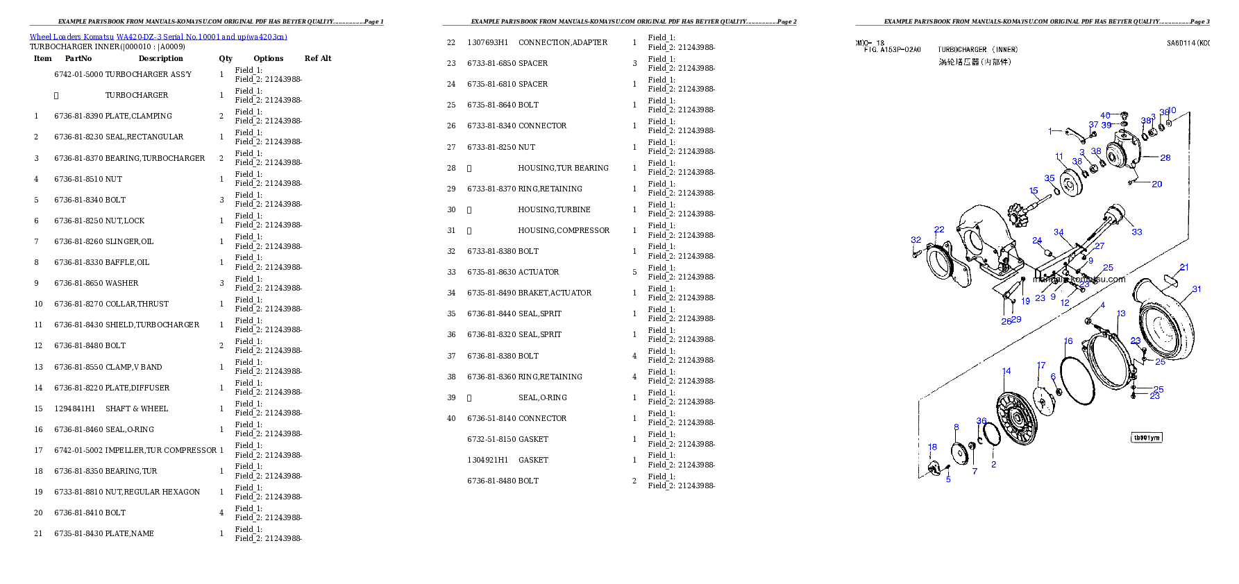 Protected: WA420-DZ-3 Serial No.10001 and up Partsbook