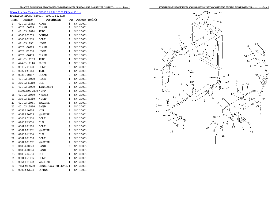 Protected: WA450-1 S/N 10001-UP Partsbook