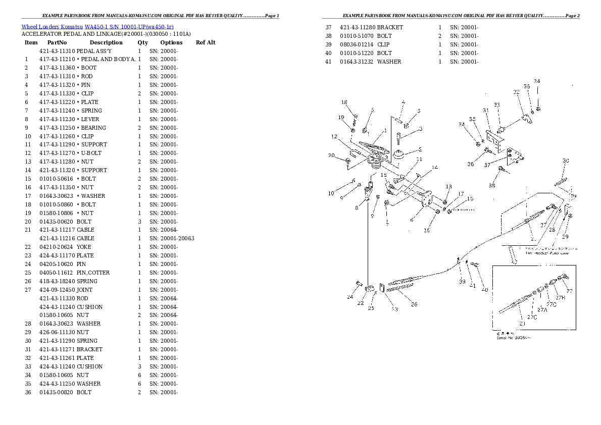 Protected: WA450-1 S/N 10001-UP Partsbook