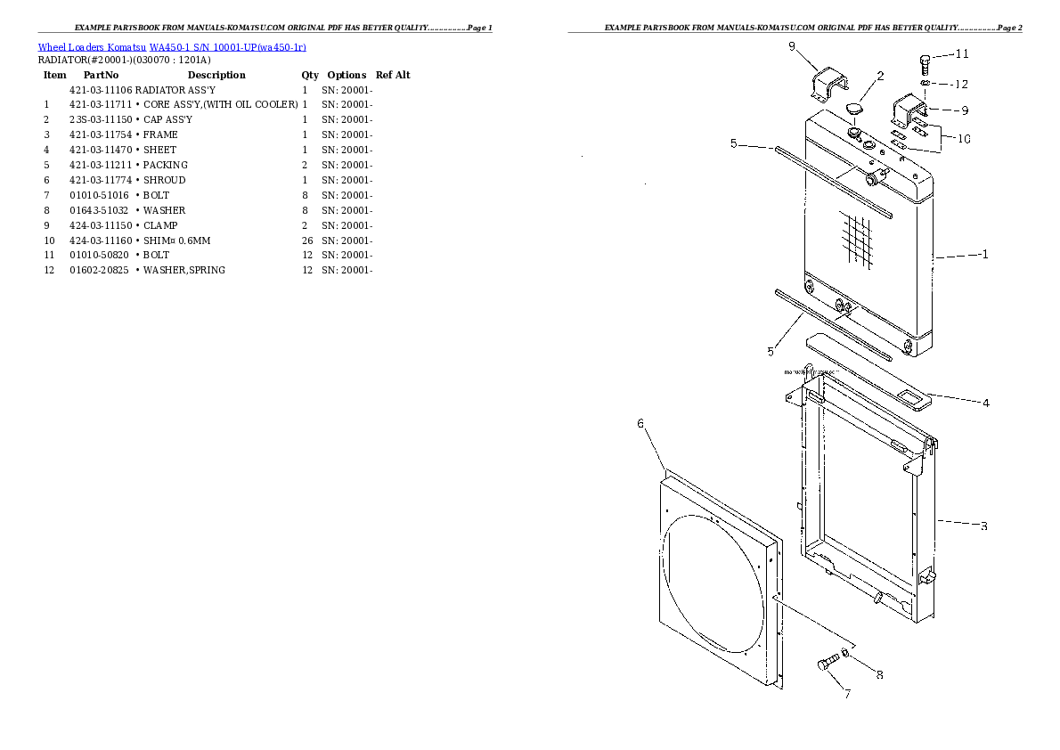 Protected: WA450-1 S/N 10001-UP Partsbook