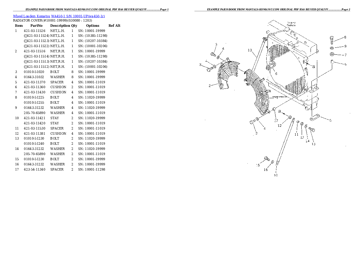 Protected: WA450-1 S/N 10001-UP Partsbook