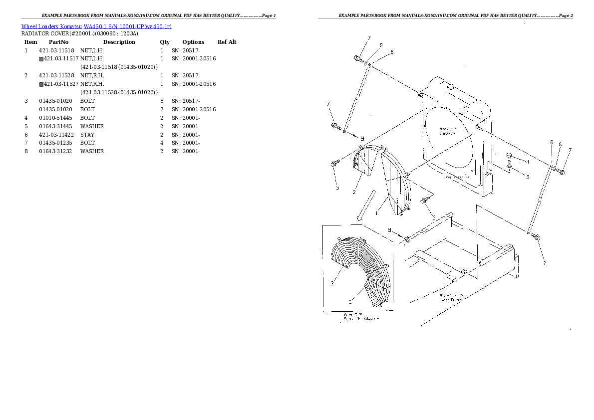 Protected: WA450-1 S/N 10001-UP Partsbook