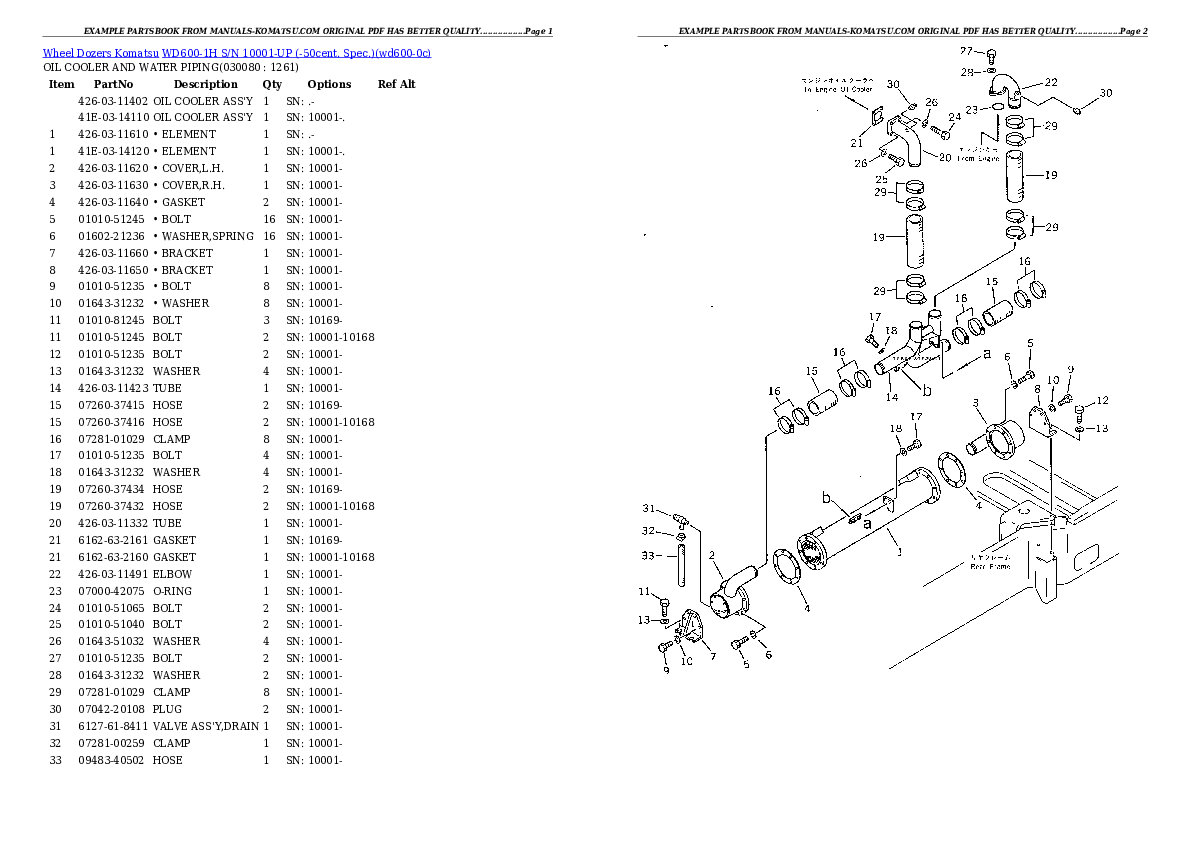 Protected: WD600-1H S/N 10001-UP (-50cent. Spec.) Partsbook