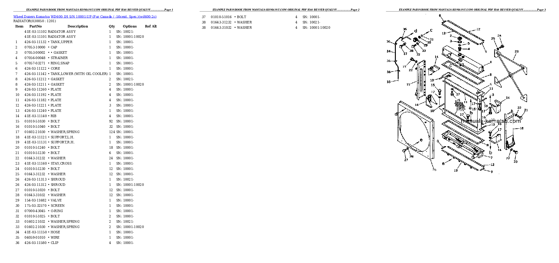 Protected: WD600-1H S/N 10001-UP (For Canada / -50cent. Spec.) Partsbook