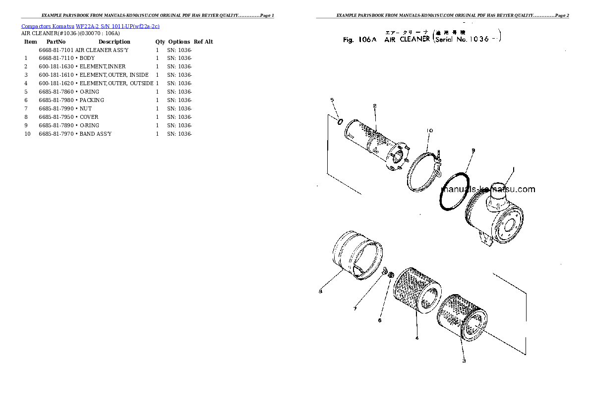 Protected: WF22A-2 S/N 1011-UP Partsbook