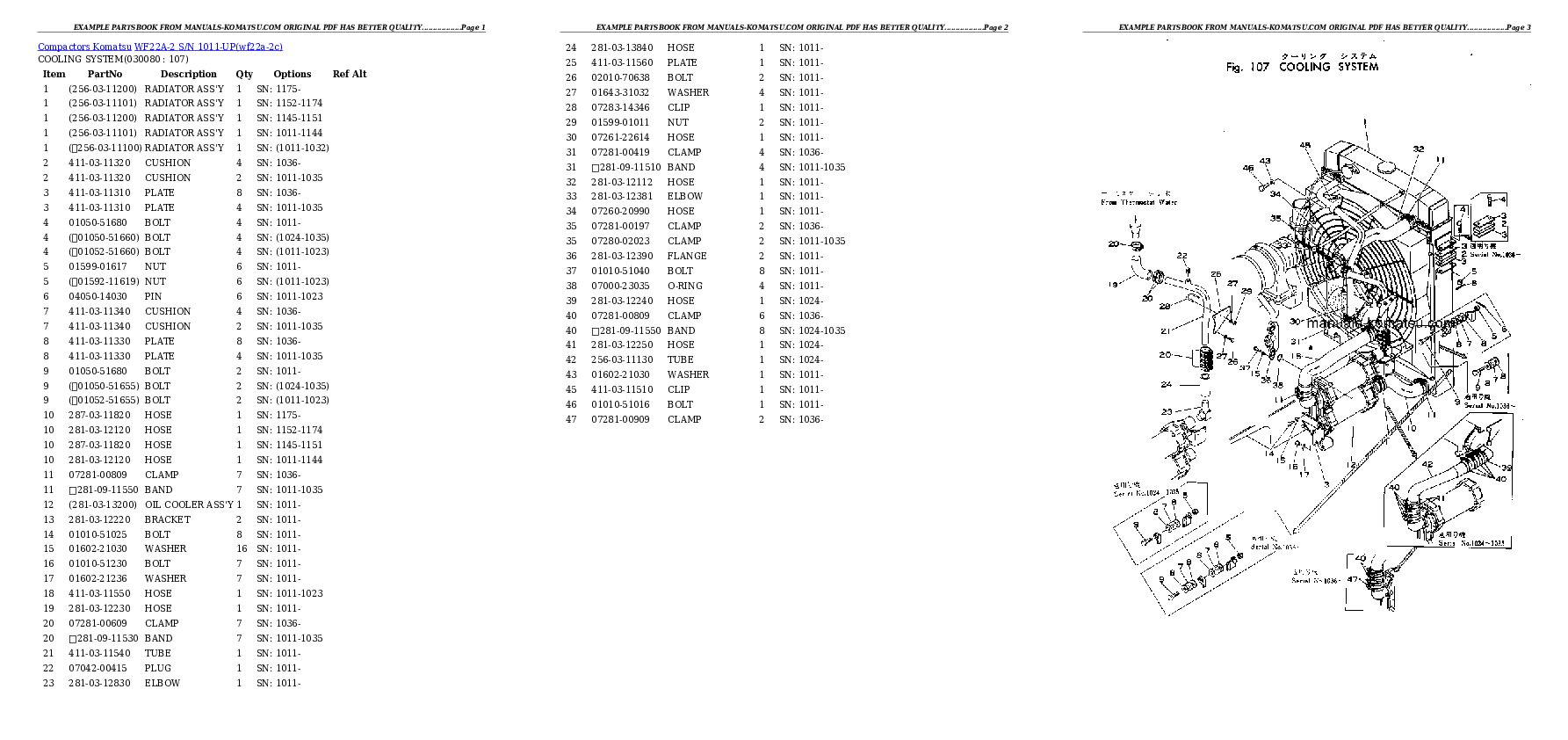 Protected: WF22A-2 S/N 1011-UP Partsbook