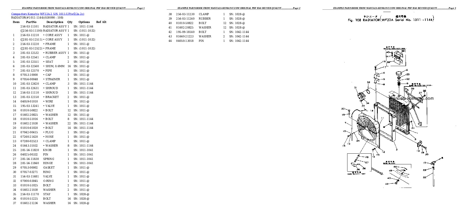 Protected: WF22A-2 S/N 1011-UP Partsbook