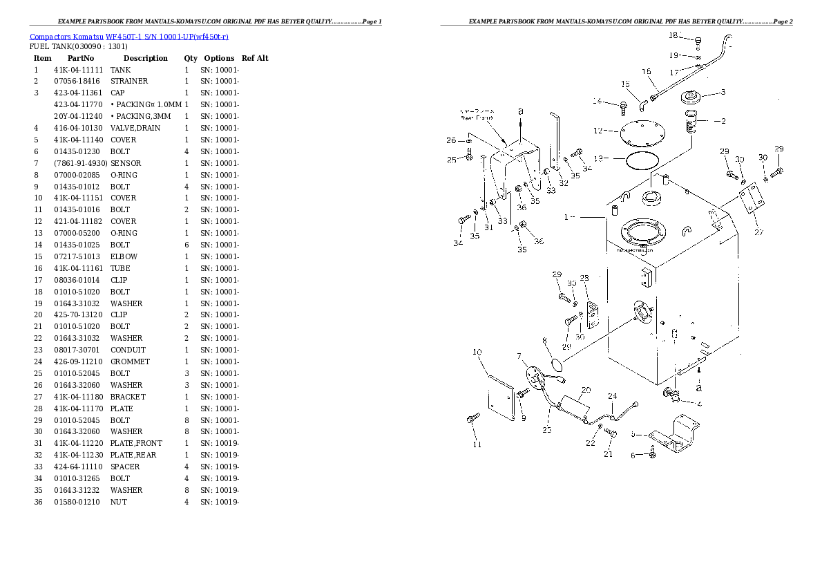 Protected: WF450T-1 S/N 10001-UP Partsbook
